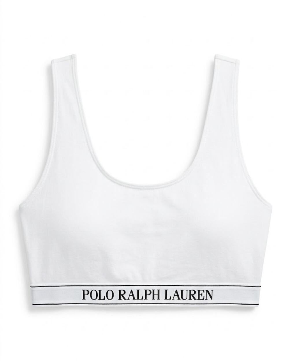 Polo Ralph Lauren Essentials Scoop Crop Tank Bralette White Medium